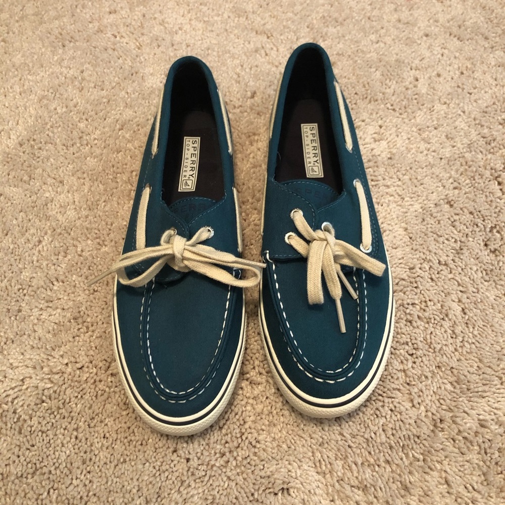 Sperry topsider 7.5 teal color never worn